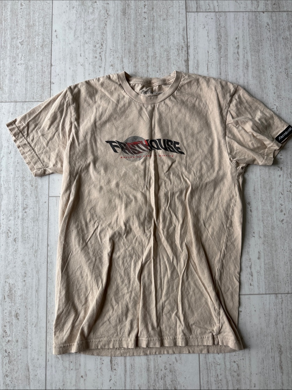 Farmhouse Graphic Short Sleeve T-Shirt in Beige